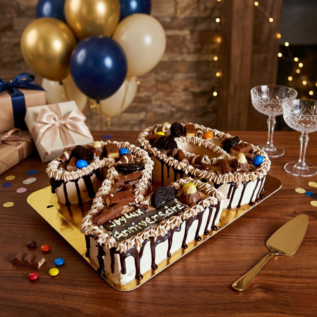 Gâteau en forme de chiffre personnalisé