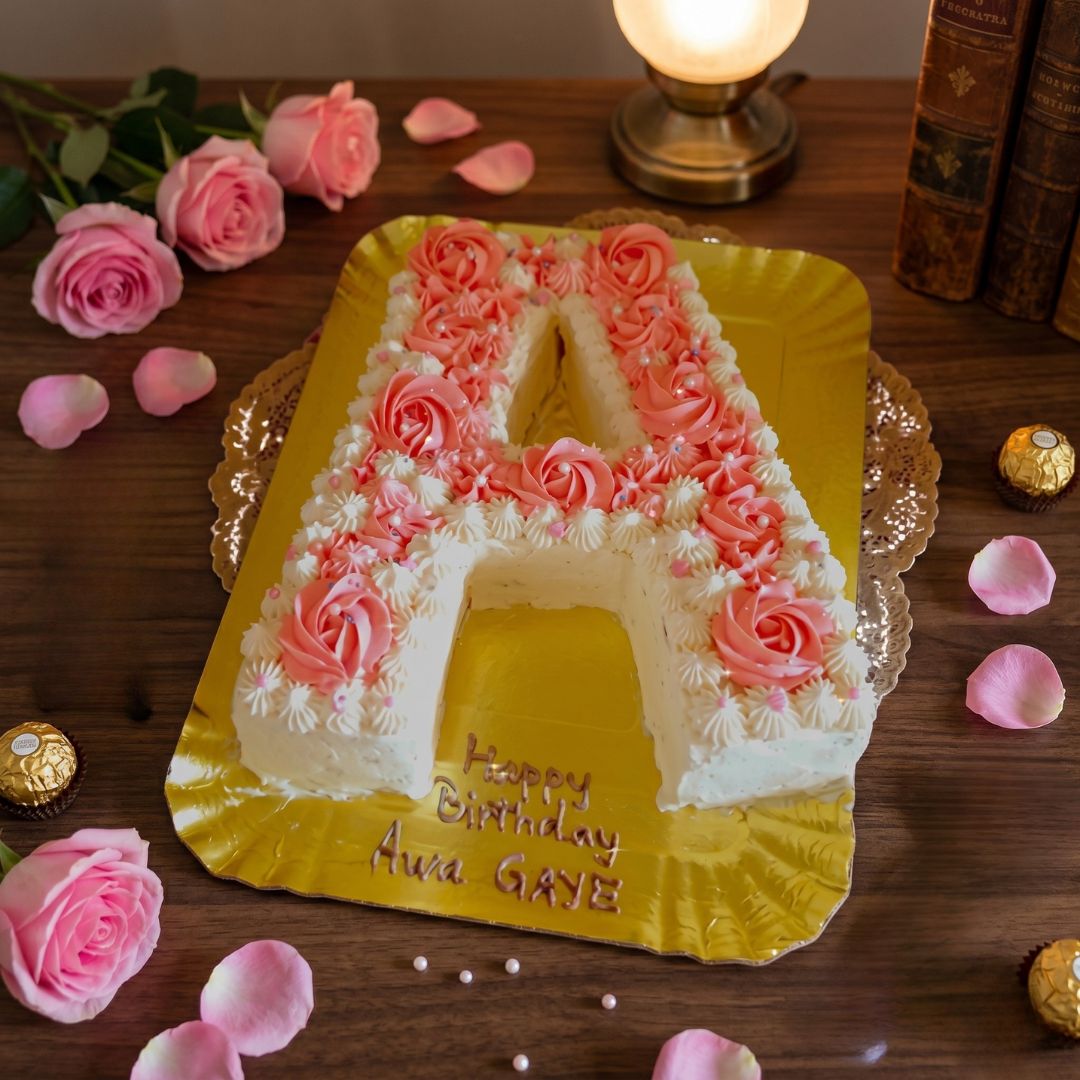 Gâteau en forme de lettre personnalisé